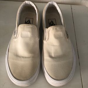 White slip on vans